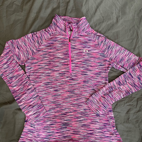 Under Armour Women's Pink and Purple Long Sleeve Top - Picture 1 of 4